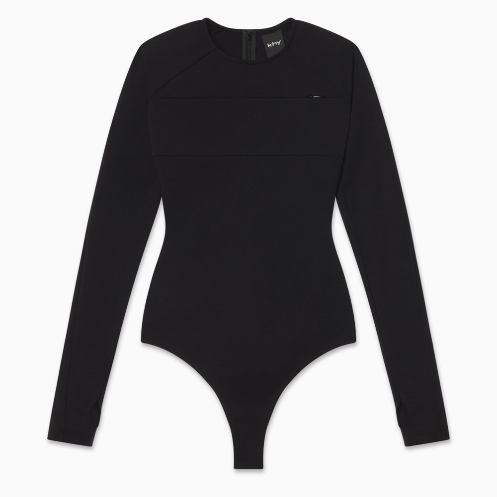 Khy Black Long Sleeve Bodysuit